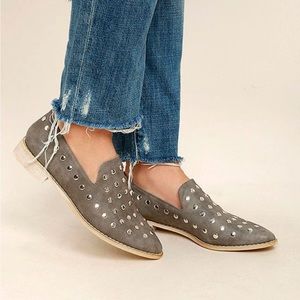 Mi.iM studded gray slip on business casual shoes, size 6.5Women’s